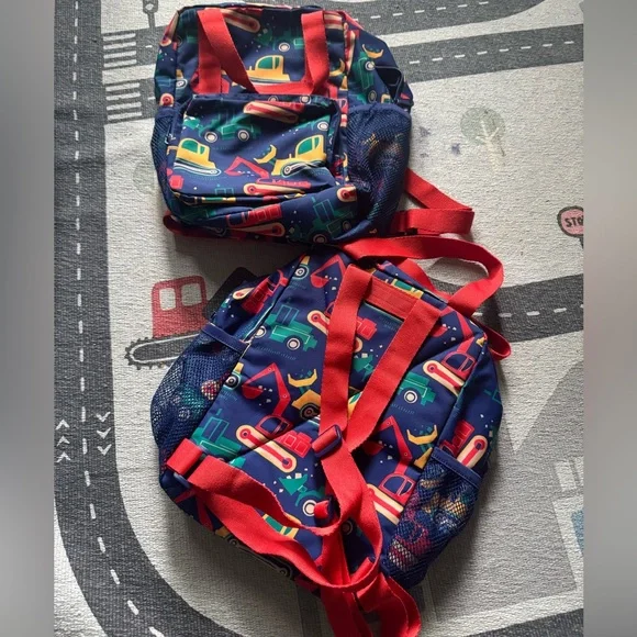 H&M Colorful Construction Print Backpack Set - Picture 3 of 4
